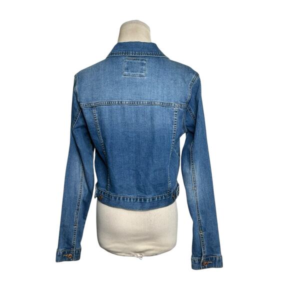 Forever 21 blue denim long sleeves button jean jacket size M - Picture 2 of 13
